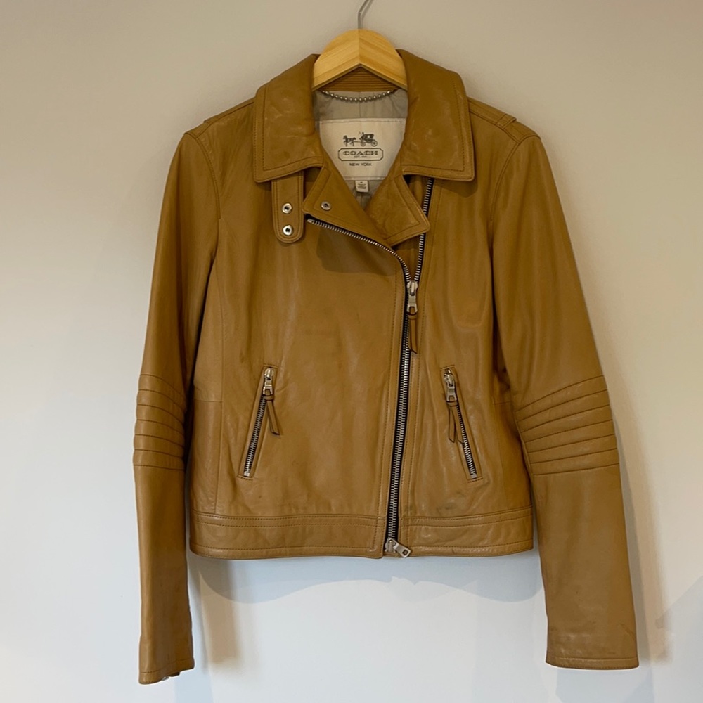 || COACH || Leather butter soft motorcycle jacket - Picture 1 of 10